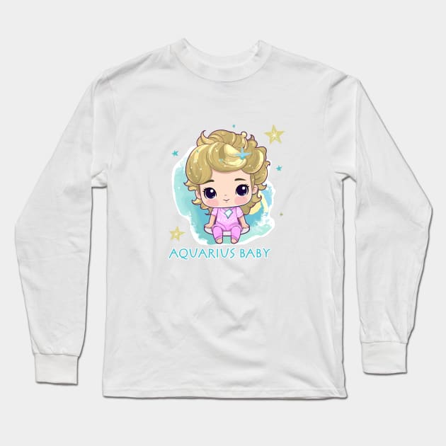 Aquarius Baby 4 Long Sleeve T-Shirt by JessCrafts